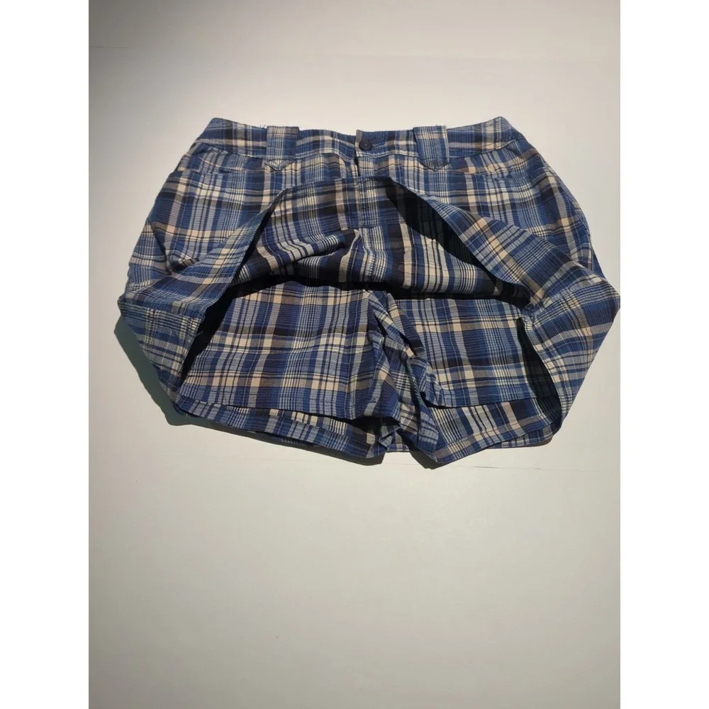 St  Johns Bay Plaid Skort Size 12 Cotton Stretch Preppy Academic Short skirt